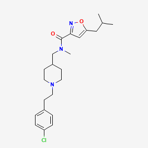 molecular formula C23H32ClN3O2 B6138933 N-({1-[2-(4-chlorophenyl)ethyl]-4-piperidinyl}methyl)-5-isobutyl-N-methyl-3-isoxazolecarboxamide 