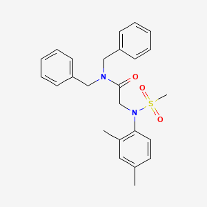 molecular formula C25H28N2O3S B6138953 N~1~,N~1~-dibenzyl-N~2~-(2,4-dimethylphenyl)-N~2~-(methylsulfonyl)glycinamide 