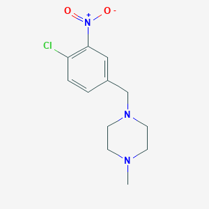molecular formula C12H16ClN3O2 B6138956 1-(4-chloro-3-nitrobenzyl)-4-methylpiperazine 