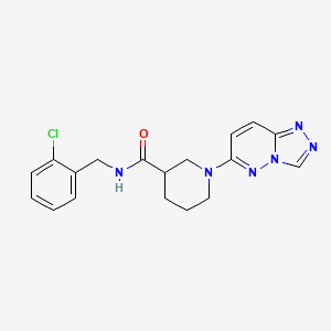 molecular formula C18H19ClN6O B6138967 N-(2-chlorobenzyl)-1-[1,2,4]triazolo[4,3-b]pyridazin-6-yl-3-piperidinecarboxamide 