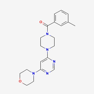 molecular formula C20H25N5O2 B6138982 4-{6-[4-(3-methylbenzoyl)-1-piperazinyl]-4-pyrimidinyl}morpholine 