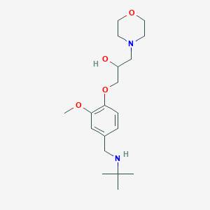 molecular formula C19H32N2O4 B6138996 1-{4-[(tert-butylamino)methyl]-2-methoxyphenoxy}-3-(4-morpholinyl)-2-propanol 
