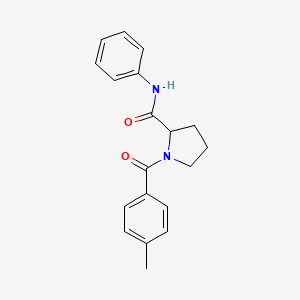 molecular formula C19H20N2O2 B6139014 1-(4-methylbenzoyl)-N-phenylprolinamide 