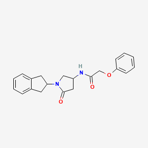 molecular formula C21H22N2O3 B6139025 N-[1-(2,3-dihydro-1H-inden-2-yl)-5-oxo-3-pyrrolidinyl]-2-phenoxyacetamide 