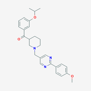 molecular formula C27H31N3O3 B6139040 (3-isopropoxyphenyl)(1-{[2-(4-methoxyphenyl)-5-pyrimidinyl]methyl}-3-piperidinyl)methanone 
