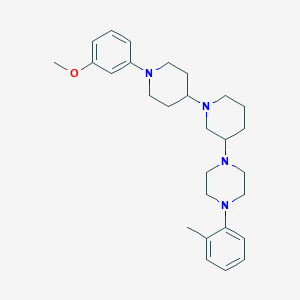 molecular formula C28H40N4O B6139048 1'-(3-methoxyphenyl)-3-[4-(2-methylphenyl)-1-piperazinyl]-1,4'-bipiperidine 