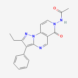 molecular formula C19H17N5O2 B6139066 N-(2-ethyl-6-oxo-3-phenylpyrazolo[1,5-a]pyrido[3,4-e]pyrimidin-7(6H)-yl)acetamide 