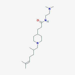 molecular formula C21H41N3O B6139074 N-[2-(dimethylamino)ethyl]-3-[1-(2,6-dimethyl-5-hepten-1-yl)-4-piperidinyl]propanamide 