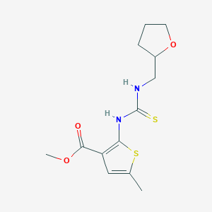 molecular formula C13H18N2O3S2 B6139095 methyl 5-methyl-2-({[(tetrahydro-2-furanylmethyl)amino]carbonothioyl}amino)-3-thiophenecarboxylate 
