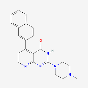 molecular formula C22H21N5O B6139118 2-(4-methyl-1-piperazinyl)-5-(2-naphthyl)pyrido[2,3-d]pyrimidin-4(3H)-one 
