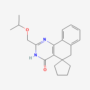 molecular formula C20H24N2O2 B6139125 2-(isopropoxymethyl)-3H-spiro[benzo[h]quinazoline-5,1'-cyclopentan]-4(6H)-one 
