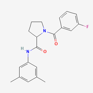 molecular formula C20H21FN2O2 B6139128 N-(3,5-dimethylphenyl)-1-(3-fluorobenzoyl)prolinamide 
