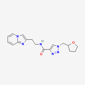 molecular formula C17H20N6O2 B6139178 N-(2-imidazo[1,2-a]pyridin-2-ylethyl)-1-(tetrahydro-2-furanylmethyl)-1H-1,2,3-triazole-4-carboxamide 