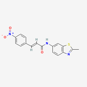 molecular formula C17H13N3O3S B6139183 N-(2-methyl-1,3-benzothiazol-6-yl)-3-(4-nitrophenyl)acrylamide 