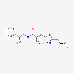 molecular formula C20H22N2O4 B6139187 N-(2-hydroxy-2-phenylethyl)-2-(2-methoxyethyl)-N-methyl-1,3-benzoxazole-6-carboxamide 