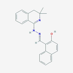 molecular formula C22H21N3O B6139193 2-hydroxy-1-naphthaldehyde (3,3-dimethyl-3,4-dihydro-1(2H)-isoquinolinylidene)hydrazone 