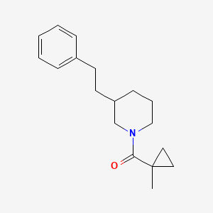 molecular formula C18H25NO B6139204 1-[(1-methylcyclopropyl)carbonyl]-3-(2-phenylethyl)piperidine 
