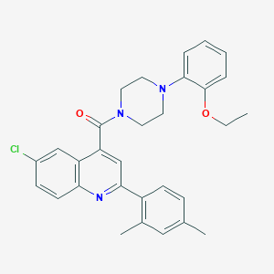 molecular formula C30H30ClN3O2 B6139217 6-chloro-2-(2,4-dimethylphenyl)-4-{[4-(2-ethoxyphenyl)-1-piperazinyl]carbonyl}quinoline 