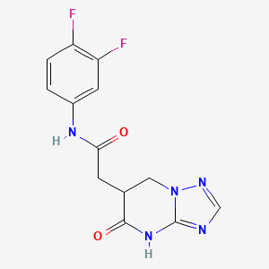 molecular formula C13H11F2N5O2 B6139230 N-(3,4-difluorophenyl)-2-(5-oxo-4,5,6,7-tetrahydro[1,2,4]triazolo[1,5-a]pyrimidin-6-yl)acetamide 