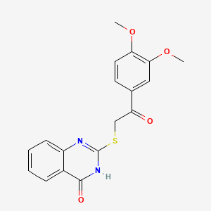 1-(3,4-dimethoxyphenyl)-2-[(4-hydroxy-2-quinazolinyl)thio]ethanone