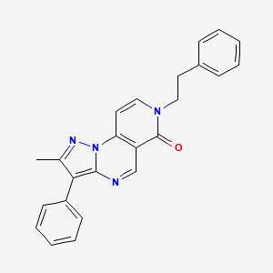 2-methyl-3-phenyl-7-(2-phenylethyl)pyrazolo[1,5-a]pyrido[3,4-e]pyrimidin-6(7H)-one