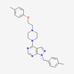 molecular formula C26H30N6O B6139253 1-(4-methylbenzyl)-4-{4-[2-(4-methylphenoxy)ethyl]-1-piperazinyl}-1H-pyrazolo[3,4-d]pyrimidine 