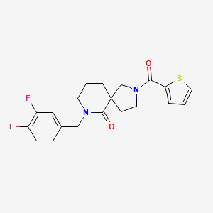 molecular formula C20H20F2N2O2S B6139269 7-(3,4-difluorobenzyl)-2-(2-thienylcarbonyl)-2,7-diazaspiro[4.5]decan-6-one 