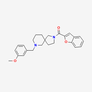 molecular formula C25H28N2O3 B6139301 2-(1-benzofuran-2-ylcarbonyl)-7-(3-methoxybenzyl)-2,7-diazaspiro[4.5]decane 
