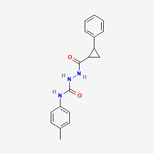 molecular formula C18H19N3O2 B6139348 N-(4-methylphenyl)-2-[(2-phenylcyclopropyl)carbonyl]hydrazinecarboxamide 