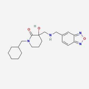 molecular formula C20H28N4O3 B6139358 3-{[(2,1,3-benzoxadiazol-5-ylmethyl)amino]methyl}-1-(cyclohexylmethyl)-3-hydroxy-2-piperidinone 