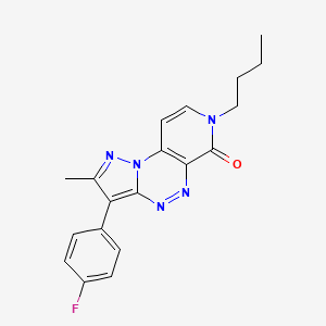 molecular formula C19H18FN5O B6139389 7-butyl-3-(4-fluorophenyl)-2-methylpyrazolo[5,1-c]pyrido[4,3-e][1,2,4]triazin-6(7H)-one 