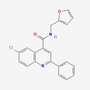 6-chloro-N-(2-furylmethyl)-2-phenyl-4-quinolinecarboxamide