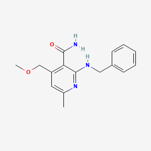 molecular formula C16H19N3O2 B6139436 2-(benzylamino)-4-(methoxymethyl)-6-methylnicotinamide 