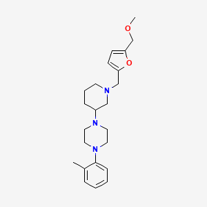 molecular formula C23H33N3O2 B6139443 1-(1-{[5-(methoxymethyl)-2-furyl]methyl}-3-piperidinyl)-4-(2-methylphenyl)piperazine 