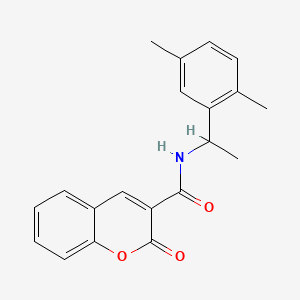 molecular formula C20H19NO3 B6139447 N-[1-(2,5-dimethylphenyl)ethyl]-2-oxo-2H-chromene-3-carboxamide 