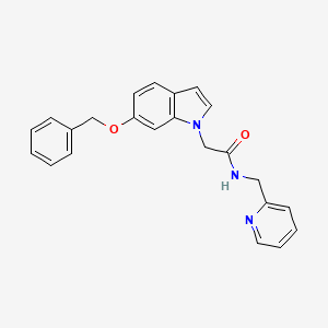 molecular formula C23H21N3O2 B6139448 2-[6-(benzyloxy)-1H-indol-1-yl]-N-(2-pyridinylmethyl)acetamide 