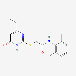 N-(2,6-dimethylphenyl)-2-[(4-ethyl-6-oxo-1,6-dihydro-2-pyrimidinyl)thio]acetamide