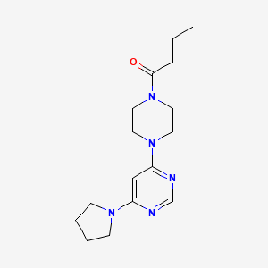 molecular formula C16H25N5O B6139467 4-(4-butyryl-1-piperazinyl)-6-(1-pyrrolidinyl)pyrimidine 