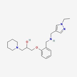 molecular formula C21H32N4O2 B6139496 1-[2-({[(1-ethyl-1H-pyrazol-4-yl)methyl]amino}methyl)phenoxy]-3-(1-piperidinyl)-2-propanol 