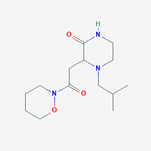 molecular formula C14H25N3O3 B6139500 4-isobutyl-3-[2-(1,2-oxazinan-2-yl)-2-oxoethyl]-2-piperazinone 