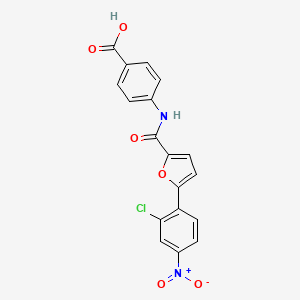 4-{[5-(2-chloro-4-nitrophenyl)-2-furoyl]amino}benzoic acid