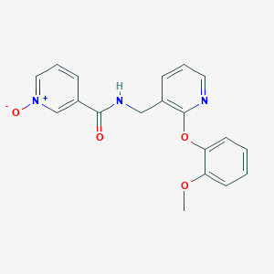 molecular formula C19H17N3O4 B6139566 N-{[2-(2-methoxyphenoxy)-3-pyridinyl]methyl}nicotinamide 1-oxide 