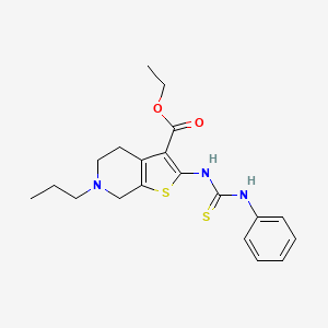 molecular formula C20H25N3O2S2 B6139586 ethyl 2-[(anilinocarbonothioyl)amino]-6-propyl-4,5,6,7-tetrahydrothieno[2,3-c]pyridine-3-carboxylate 