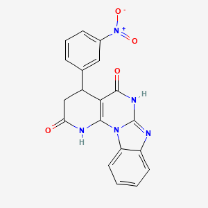 4-(3-nitrophenyl)-3,4-dihydropyrido[3',2':5,6]pyrimido[1,2-a]benzimidazole-2,5(1H,6H)-dione