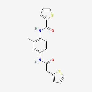 molecular formula C18H16N2O2S2 B6139612 N-{2-methyl-4-[(2-thienylacetyl)amino]phenyl}-2-thiophenecarboxamide 