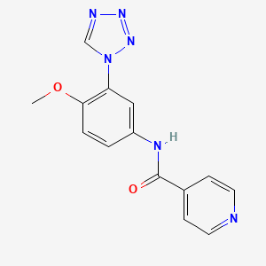 molecular formula C14H12N6O2 B6139618 N-[4-methoxy-3-(1H-tetrazol-1-yl)phenyl]isonicotinamide 