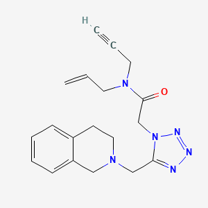 molecular formula C19H22N6O B6139628 N-allyl-2-[5-(3,4-dihydro-2(1H)-isoquinolinylmethyl)-1H-tetrazol-1-yl]-N-2-propyn-1-ylacetamide 
