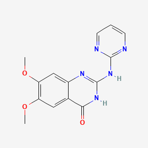 molecular formula C14H13N5O3 B6139651 6,7-dimethoxy-2-(2-pyrimidinylamino)-4(3H)-quinazolinone 