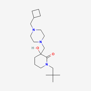 molecular formula C20H37N3O2 B6139653 3-{[4-(cyclobutylmethyl)-1-piperazinyl]methyl}-1-(2,2-dimethylpropyl)-3-hydroxy-2-piperidinone 