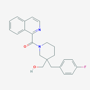 molecular formula C23H23FN2O2 B6139659 [3-(4-fluorobenzyl)-1-(1-isoquinolinylcarbonyl)-3-piperidinyl]methanol 